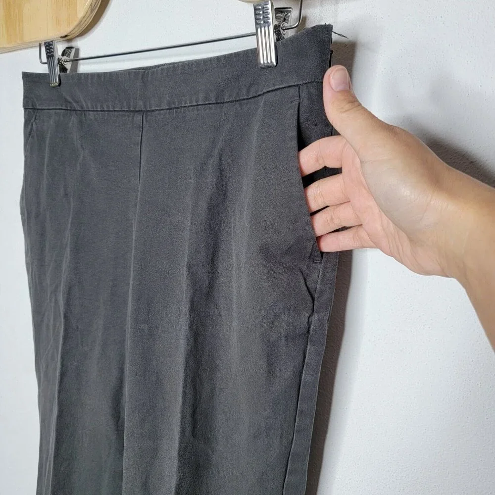 Eileen Fisher Petite Small Gray Slim Ankle‎ Zip Side Zip Women's Pants